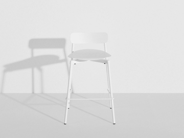 FROMME - High stackable powder coated aluminium stool with footrest by Petite Friture - view 3